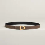 Cavaliere belt buckle & Reversible leather strap 24 mm - Image 2